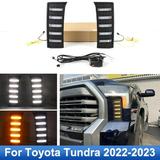 EUBUY LED DRL Daytime Running Lights Fog Light Kit Replacement for Toyota Tundra 2022-2023