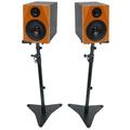 (2) Rockville DPM5C 5.25 inch 150W Powered Studio Monitor Speakers and Adjustable Stands