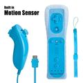 Techken Wii Remote Controller Motion Plus Wireless Nunchuck Controller with Silicon Case Compatible Nintendo Wii and Wii U