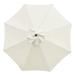 9.8ft 8 Ribs Patio Umbrella Replacement Cover Canopy Outdoor Market Beach Deck Replacement Cover Top Beige (Cover Only)