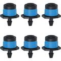 100pcs Adjustable Irrigation Drippers 1/4 Inch 360 Degree Full Circle Pattern Drip Emitters Water Flow Irrigation Drippers Sprinkler Drip Parts Drip Irrigation for Garden (Blue)