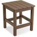 Bilot Side Table Polystyrene End Table for Adirondack Chair Outdoor Side Table Weather Resistant Patio End Table with Low Maintenance (Brown)