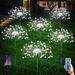 Morttic 6 Pack Outdoor Solar Garden Lights Solar Firework Lights 120 LED Waterproof Solar Lamps Decorative Fireworks Lamp 8 Modes Landscape Lights with Remote for Backyard Walkway Patio(Cool White)