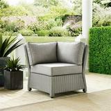 Crosley Furniture Bradenton Outdoor Wicker Sectional Corner Chair Grey