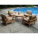 Somer 5 Pc Lounge Chair Set: 4 Lounge Chairs & Coffee Table With Cushions in Sunbrela Fabric #5422 Canvas Antique Beige