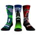 Rock Em Socks Stormtrooper & Darth Vader Seattle Seahawks Three-Pack Star Wars Crew Set