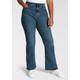 Bootcut-Jeans LEVI'S PLUS "725" Gr. 16 (46), Länge 30, blau (absence of light) Damen Jeans Bootcut