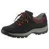 Schnürschuh WALDLÄUFER "HOLLY", Damen, Gr. 8 (42), schwarz (schwarz, rot), Nubukleder, Textil, sportlich, Schuhe, mit herausnehmbarem Fußbett, Freizeitschuh, Halbschuh, Schnürschuh