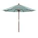 Joss & Main Manford Ausonio 9' x 9' Octagonal Market Umbrella, Wood in Green/Blue/Navy | Wayfair 3F34B183C1034F0BB5C23ABCB1DD7941