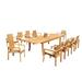 Teak Smith Rectangle 8 - Person 94" Long Teak Outdoor Dining Set Wood/Teak in Brown/White | 94 W x 40 D in | Wayfair DSClipper_94Rect_9_AA_4