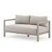 Hokku Designs Cavani 59.75" Square Arm Loveseat Wood/Natural Hardwoods in Gray/Brown | Outdoor Furniture | Wayfair EB7478A3B7474DF49947DE92B3A796F9