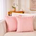 Everly Quinn Faux Fur Striped Cushion Pillow Cover | Throw Cushion Covers | 20X20 In | 20 H x 20 W x 5 D in | Wayfair