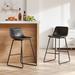 17 Stories 26" Counter Stool Upholstered/Metal in Black | 35 H x 18 W x 22 D in | Wayfair 9B85C91157E44204A35191C9024117DD
