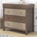 Red Barrel Studio® Khamille 3 - Drawer Dresser Wood in Brown | 36 H x 36 W x 18.2 D in | Wayfair C0E97434D8574D29A52176F71635A97F