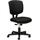 Hon Task Chair: Polyester, Adjustable Height, Black - 18&quot; Wide x 18&quot; Deep, 100% Polyester Seat, Black, Metal Base | Part #HON5703GA10T