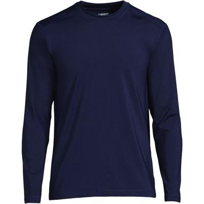 Long Sleeve Rash Vest, Men, size: 34-36, regular, Blue, by Lands' End