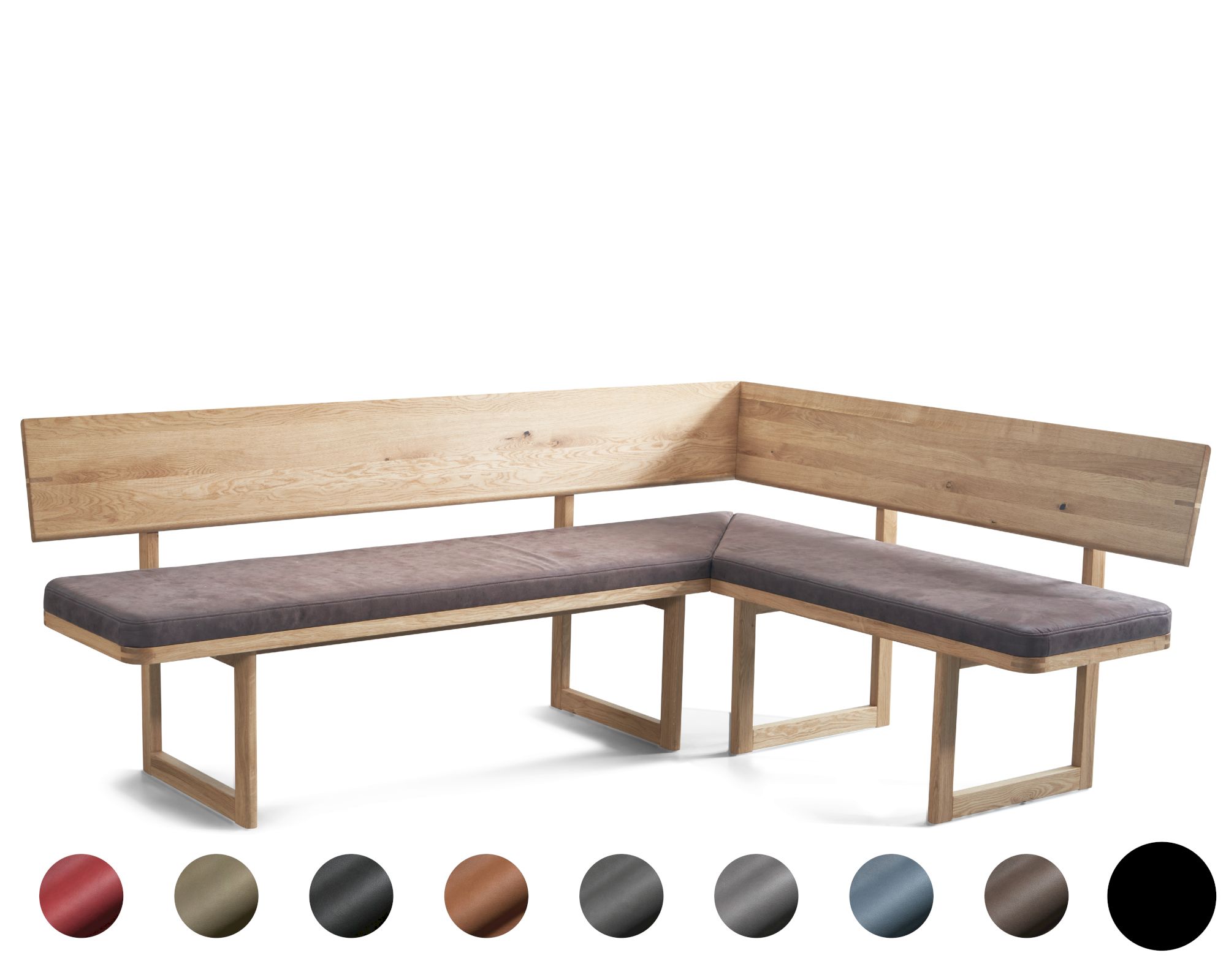 Schösswender »Deven« Eckbank 160/210 cm / Gavin 11 dunkelgrau / Wildeiche Samtöl Image