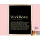 A4/A3 Work Bestie Dictionary Definition Foil Print, Best Friend Gifts, Leaving Gift, Coworker Colleague Wife Gift