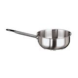 Paderno 11113-26 Saute Pan, 4 1/2 qt, Stainless, Curved, Silver