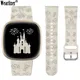 Wearlizer Castle-Bracelet gravé pour Fitbit Versa 4 Versa 3 fouet 2 bracelet de sport en silicone