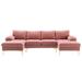 Modern Large U-Shape Upholstered Sectional Sofa, Double Extra Wide Chaise Lounge Couch, Living Room Pillow Top Arms Sofa Design