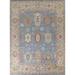 Palace Size Blue Oushak Large Area Rug Hand-Knotted Wool Carpet - 12'0" x 14'11"