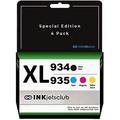 InkjetsClub Compatible Ink Cartridge Replacement for HP 934XL / 935XL High Yield Compatible Ink Cartridge Value Pack. Includes 1 Black 1 Cyan 1 Magenta and 1 Yellow Ink Cartridges.
