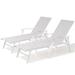 VredHom Outdoor Aluminum Adjustable Chaise Lounge (Set of 2)