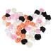 50Pcs Imitation Rose Flowers Ornament Lifelike Artificial Flower Adornments Wedding Bouquet Candy Gift Decorative Flowers (White Orange Milky White Black Light Pink 10Pcs Each)