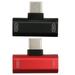 Type-C Audio Charging Adapter 2pcs USB Type-C Audio Charging Adapter 2 In 1 Type C Male to Dual Female Headphone Jack Charging Converter (1 Red and 1 Black)