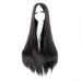 Gyouwnll Cos Wig Universal Black White Long Straight Hair Style For Men And Women Black