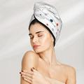 YFYANG Coral Velvet Quick Dry Hair Cap Geometric Polka Dot Pattern Hair Drying Towels for Home Travel Shower Hat Turban