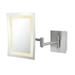 Aptations Single-Sided LED Square Freestanding Mirror - Polished Nickel