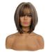 DOPI Synthetic Wigs With Air Bangs Shoulder Length Women s Short Wig Curly Wavy Synthetic Cosplay Wig Pastel Bob Wig for Girl Colorful Costume Wigs