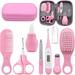 8 PCS Healthcare & Grooming Kit Topboutique Protable Newborn Nursery Health Care Set Include Baby Comb Clipper Cleaner Baby Brush for Baby Girl & Boy Gifts Newborn Gift Set Pink