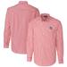 Men's Cutter & Buck Red Buffalo Bills Helmet Easy Care Stretch Gingham Long Sleeve Button-Down Shirt