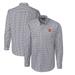 Men's Cutter & Buck Charcoal Denver Broncos Throwback Logo Easy Care Stretch Gingham Big Tall Long Sleeve Button-Down Shirt