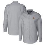 Men's Cutter & Buck Charcoal San Francisco 49ers Helmet Stretch Oxford Long Sleeve Button-Down Shirt