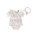 Summer Princess Infant Baby Girls Romper Outfits Short Sleeve Dots Print Ruffle Playsuit+Bowknot Headband