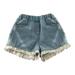 Kids Toddler Baby Girl s Solid Lace Spring Summer Jeans Shorts Denim Shorts Casual Shorts Daily Wearing Boys Sweatpants 5t Size10 Girls Clothes