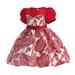 SILVERCELL 3-10 Years Girls Summer Dress Puff Sleeve Princess Dress Little Girls Wedding Party Floral Tutu Dress Toddler Brithday Party Dress