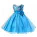 Little Girls Sequin Tulle Mesh Dress Sleeveless Flower Ball Gown Party Dress Tulle Prom Bridesmaid Birthday Party Dress Size 3-4 Years
