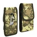 Luxmo Belt Holster for Nokia XR21 Case - Vertical Rugged Nylon [Card Slots & Pen Holder] Phone Carrying Case Pouch (Fits with Cases) with LED Flashlight - Digital Camo