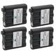 Kastar 4-Pack Battery Compatible with Midland XT511 X-Talker T290 X-Talker T290VP4 X-Talker T295 X-Talker T295VP4 X-Talker T299 GXT1000G GXT1000VP4 GXT1000X3VP4 GXT1030VP4 GXT1050VP4