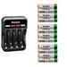 Kastar 12-Pack AAAJ 1.2V 1000mAh Ni-MH Battery and CMH4 Charger Compatible with Panasonic KX-TG9381T KX-TG9382 KX-TG9382T KX-TG9391 KX-TG9391T KX-TG9392 KX-TG9392T KX-TG9472B KX-TG9473B KX-TG9541