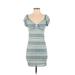 LA Hearts Casual Dress - Mini: Blue Fair Isle Dresses - New - Women's Size Small