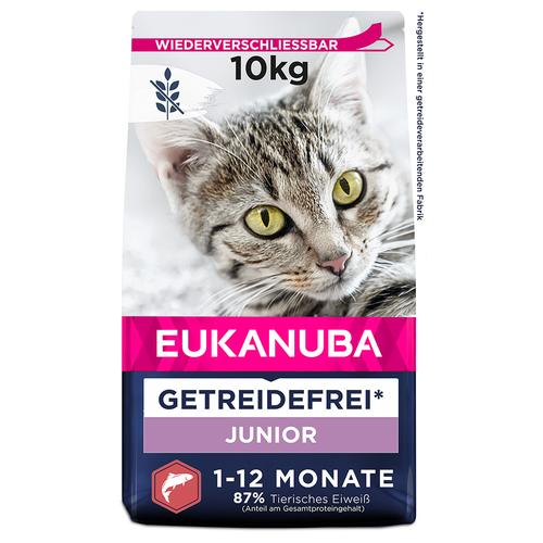 10kg Eukanuba Kitten Grain Free Reich an Lachs Katzenfutter trocken