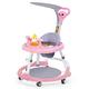 xixi-home Baby Walker,3 in 1 Folding Baby Walker with Adjustable Height Compact Walker Multi-Function Anti-Rollover Toddler Walker with Music,for Girls Boys 6-18 Months (Pink)