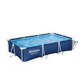 Bestway Steel Pro Frame Pool Set mit Filterpumpe 300 x 201 x 66 cm, dunkelblau, eckig