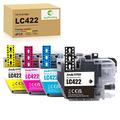 JoyPrinting LC422 Ink Cartridges Compatible with Brother LC422 Cartridges for Brother MFC-J5340DW MFC-J5345DW MFC-J5740DW MFC-J6540DW MFC-J6940DW Printers (1 Black, 1 Cyan, 1 Magenta, 1 Yellow)